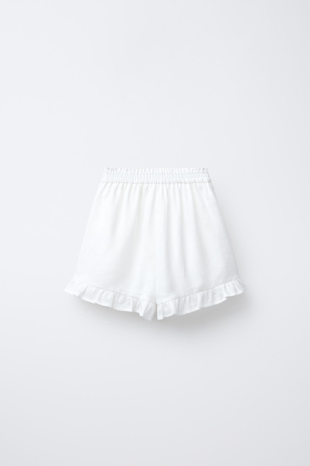 100% LINEN RUFFLED BERMUDA SKORT - Zara фото 2