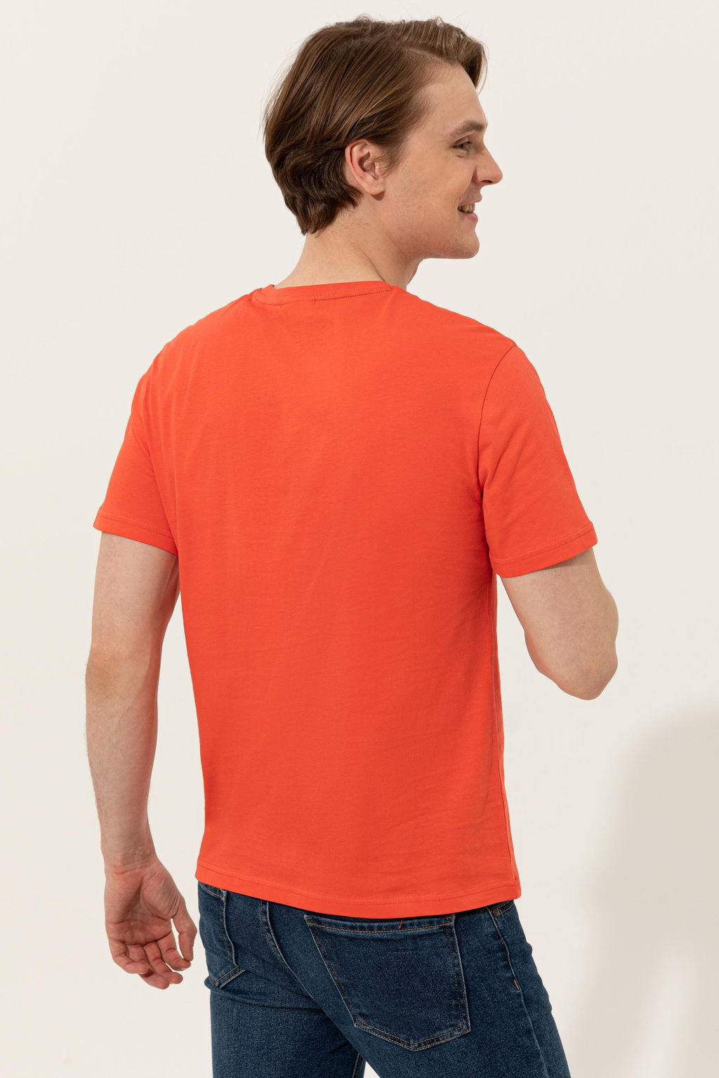 Erkek K_rm_z_ Bisiklet Yaka Ti__rt