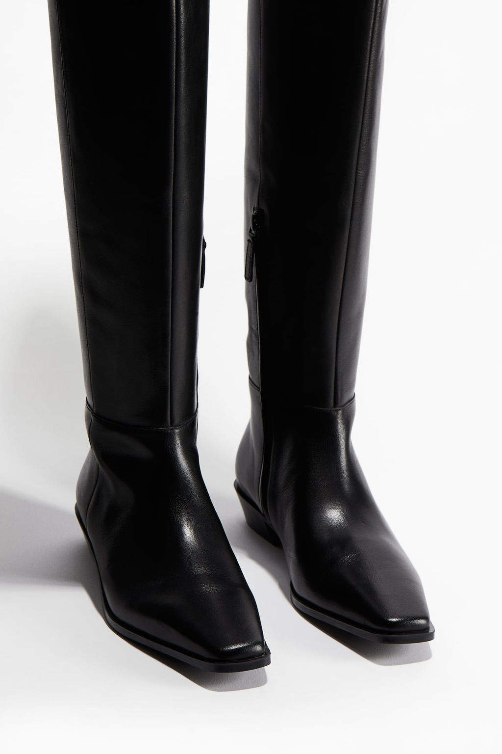 Botas de piel over-the-knee - H&m фото 5