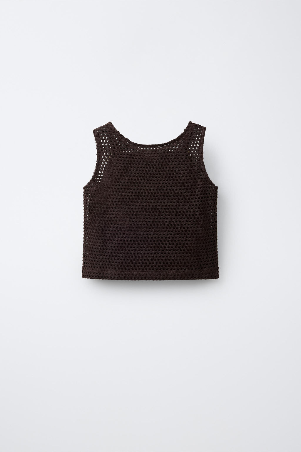 TOP PUNTO CROCHET FLORES / Marr?n - Zara фото 4