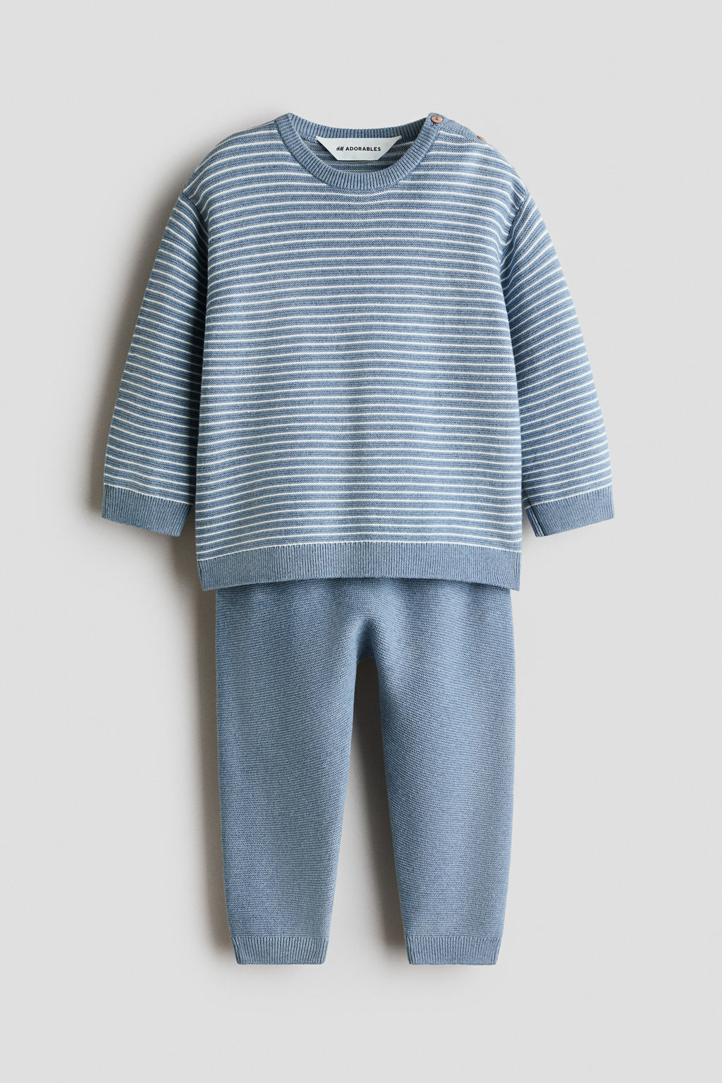 Conjunto de dos piezas en punto fino de algod?n