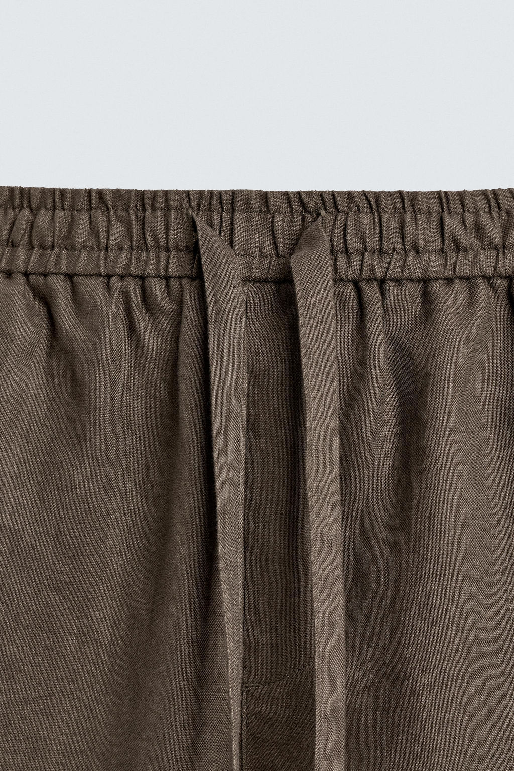 PANTAL?N RELAXED FIT 100% LINO / Marr?n / Topo - Zara фото 9