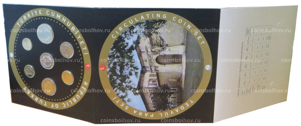 Годовой набор монет 2018 года Турция (в подарочном буклете)