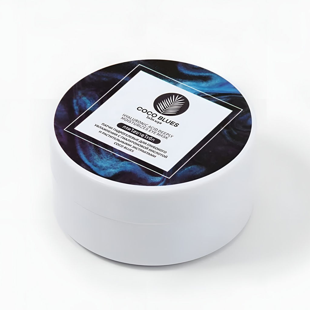 Coco Blues Патчи гидрогелевые для глубокого увлажнения с гиалуроновой кислотой и растительными экстрактами, 60 шт.