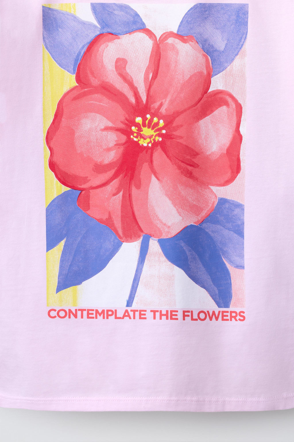 CAMISETA ESTAMPADO FLORES / Rosa - Zara фото 4