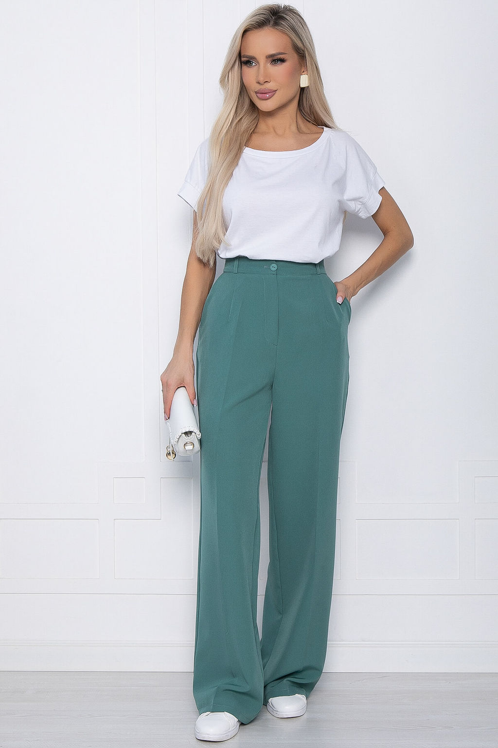 Брюки палаццо(беж) Б9051 - Lt collection фото 16