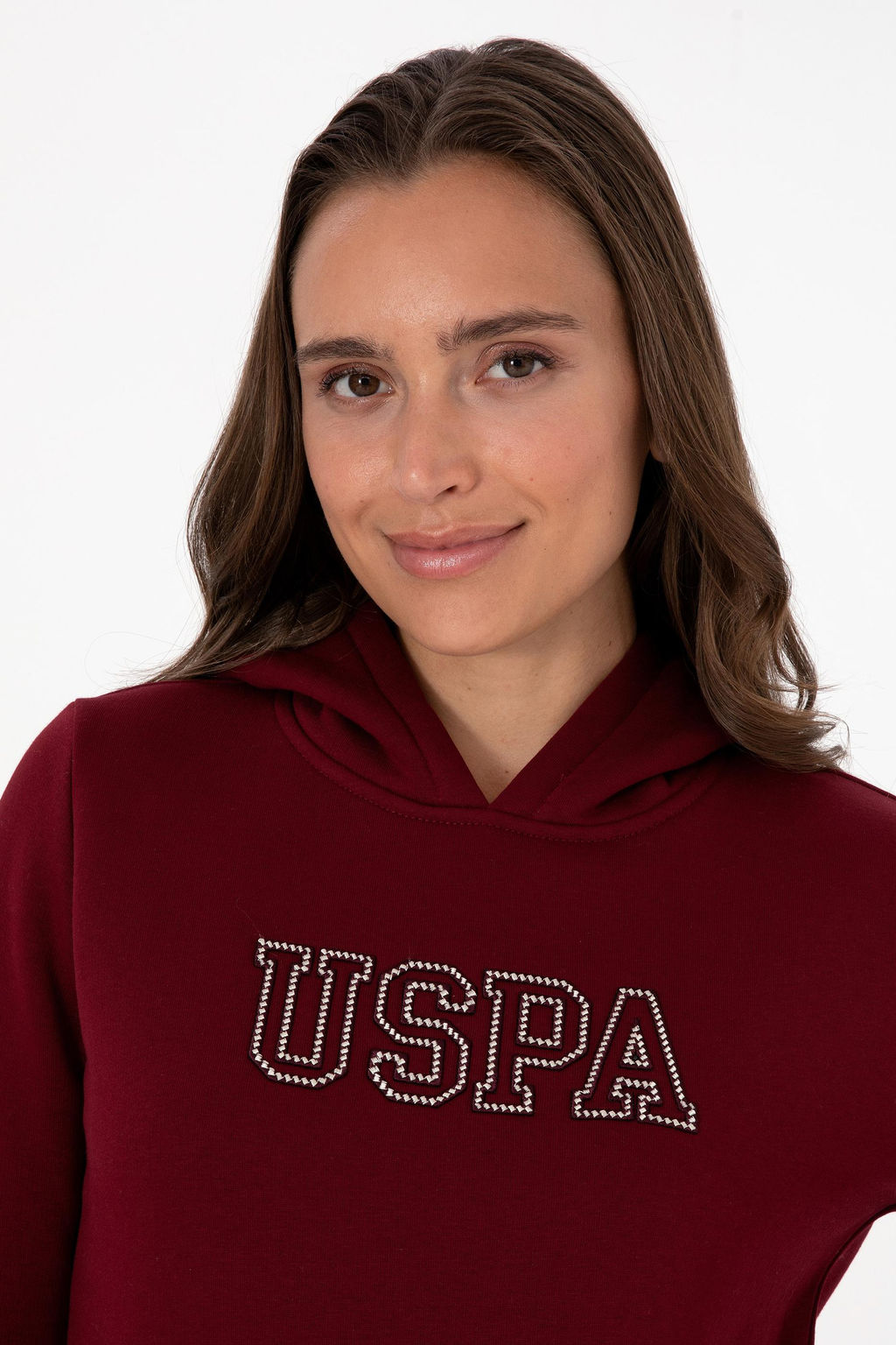 Kad_n Bordo _ardonlu Kap__onlu Basic Sweatshirt - U.s. polo assn фото 2