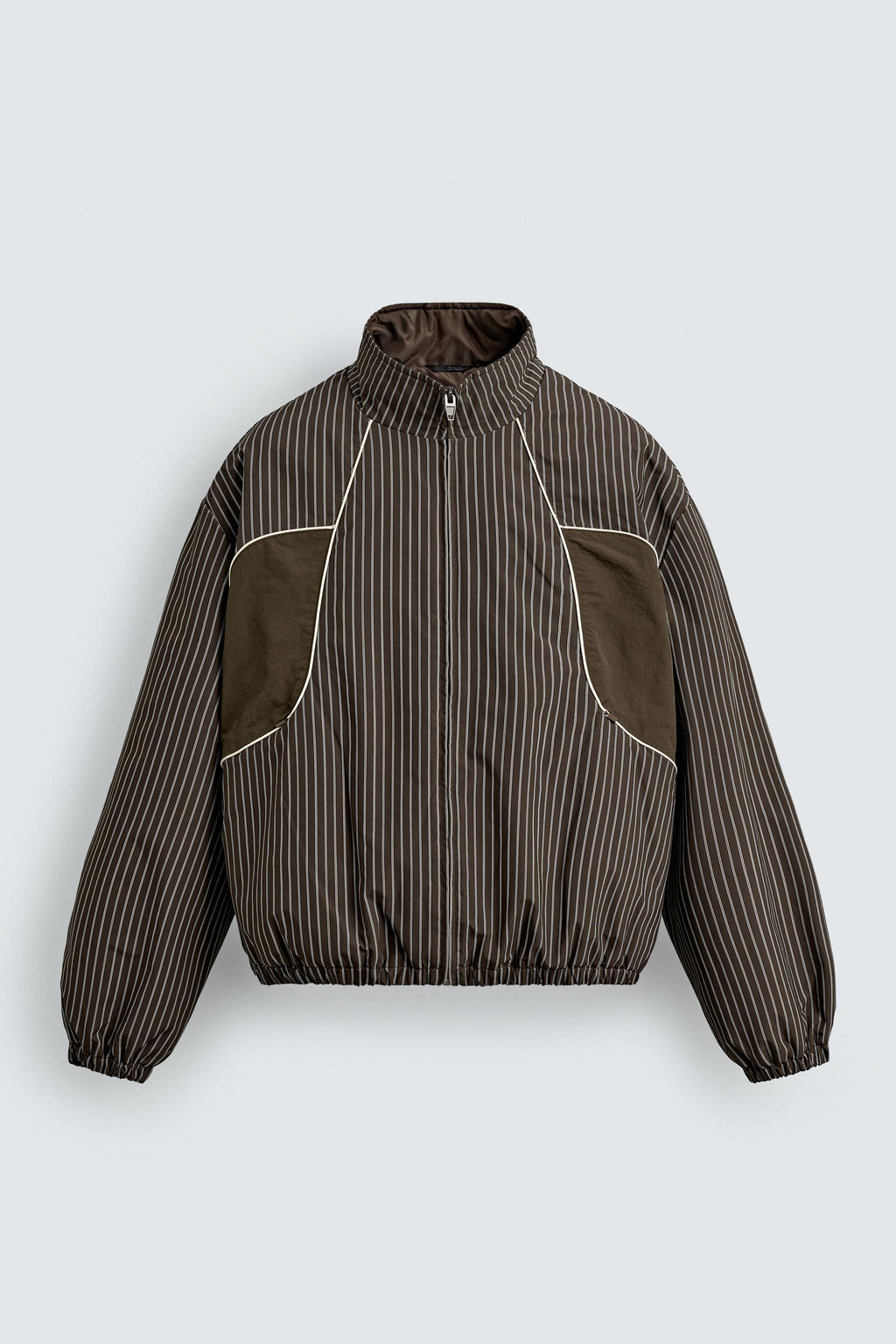 CAZADORA BOXY FIT RAYAS / Marr?n - Zara фото 7