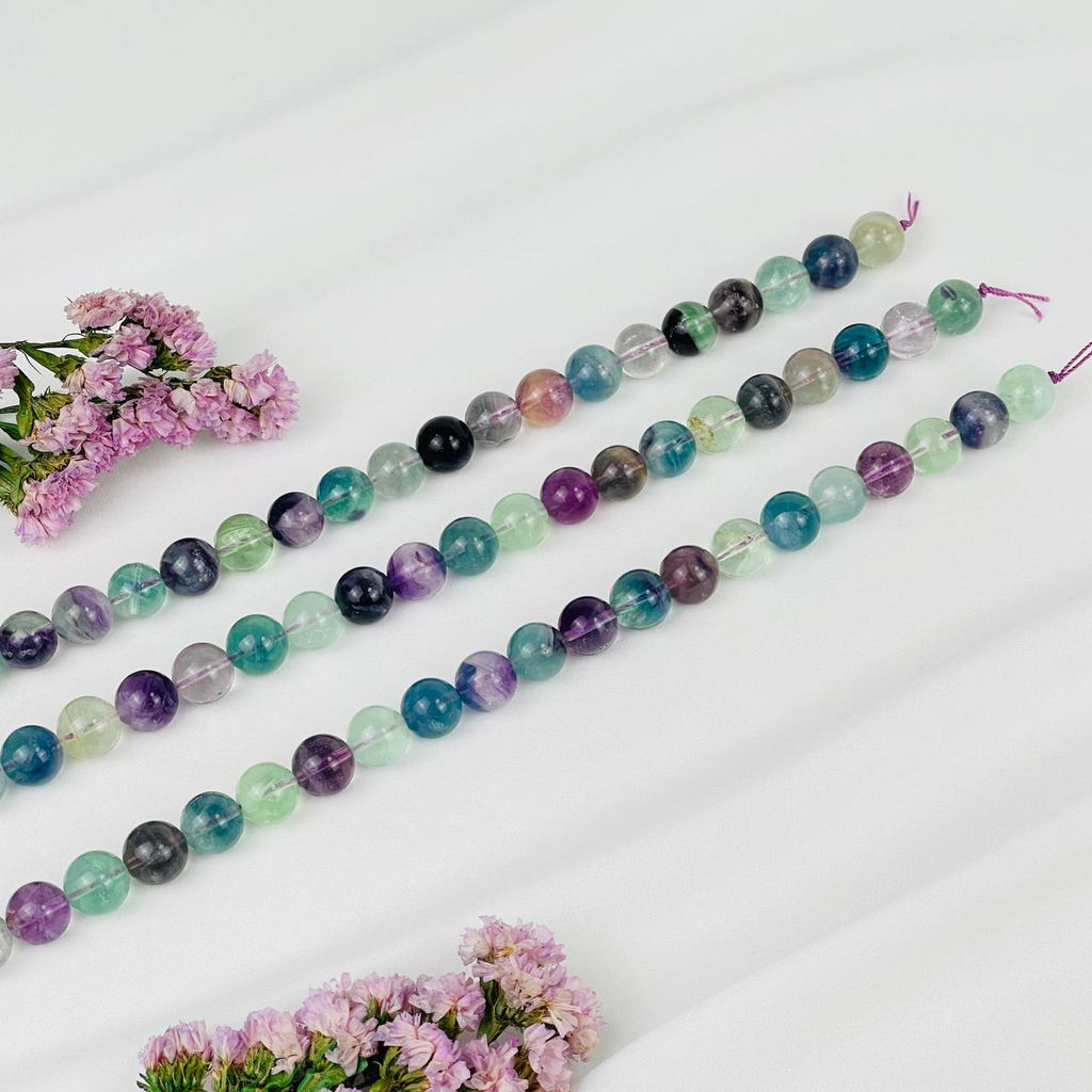 Бусины для украшений из Флюорита (32 бусины) 40 см