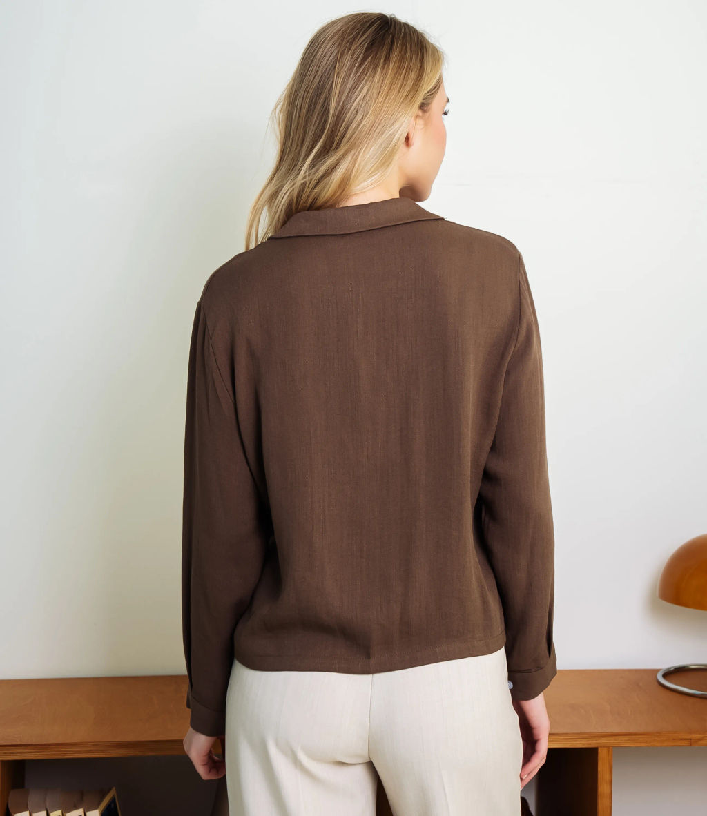 Рубашка #КТ9025 (3), тёмный хаки - Dommod фото 3