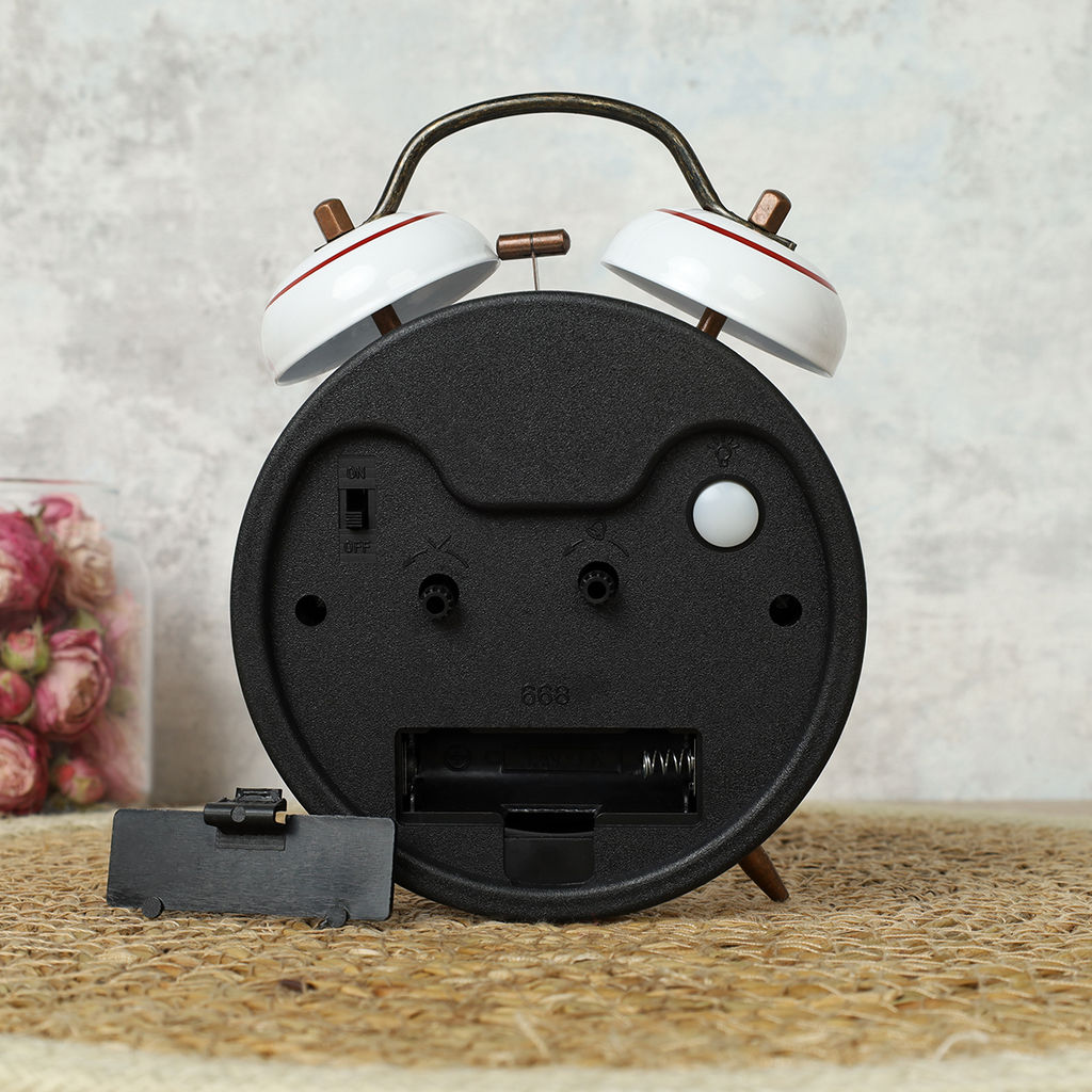 Будильник 10,5 см / 6040 /уп 60/ белый