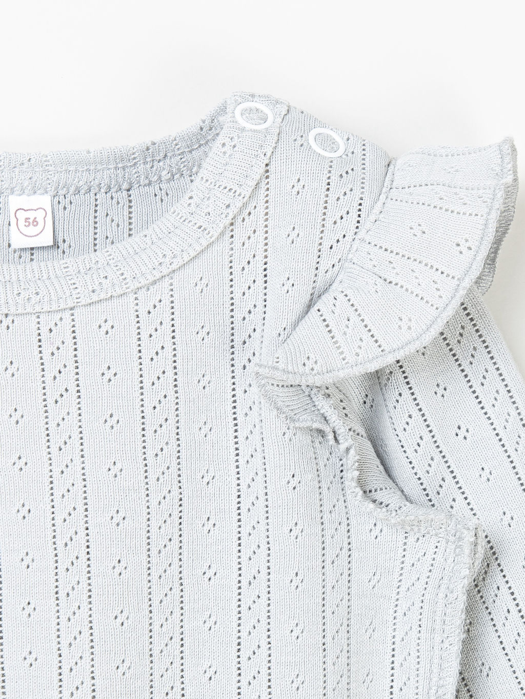 Боди с крылышками "Жемчуг" из ажурного хлопка 0+