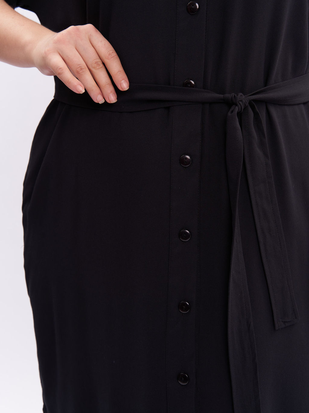 Платье-рубашка PP46048BLK01