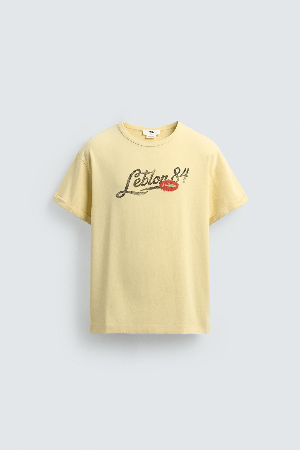 CAMISETA LAVADA LEBLON / Mantequilla