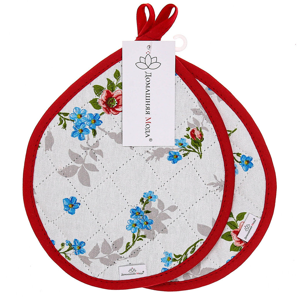 Розовый ноктюрн Кухонный комплект: прихватка 20х25см Капелька - 2шт, хлопок Премиум 191г/м2 - хлопок 100%, наполнитель - ватин 280гр/м2, Домашняя мода (Россия)  фото 2