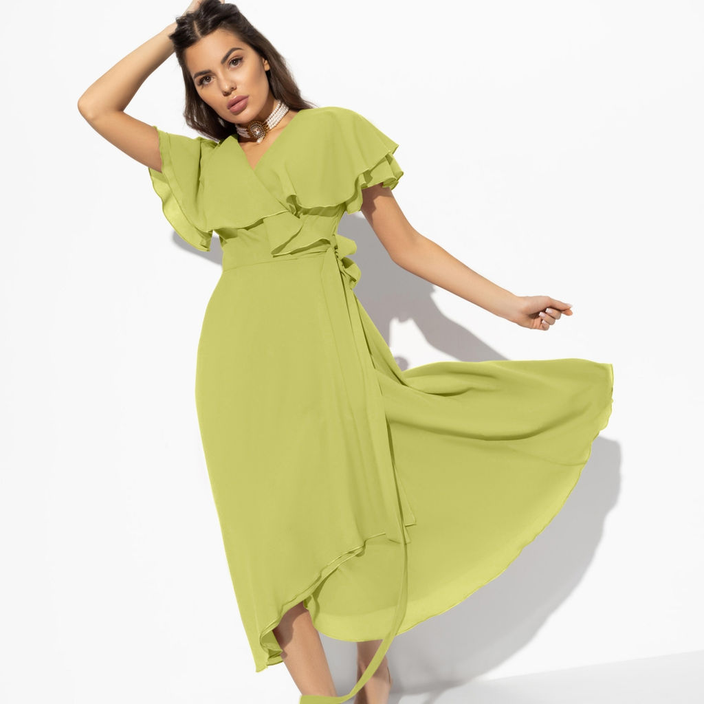 Платье для настроения счастья, Счастье влюбленности (салатовое) - Charutti фото 4