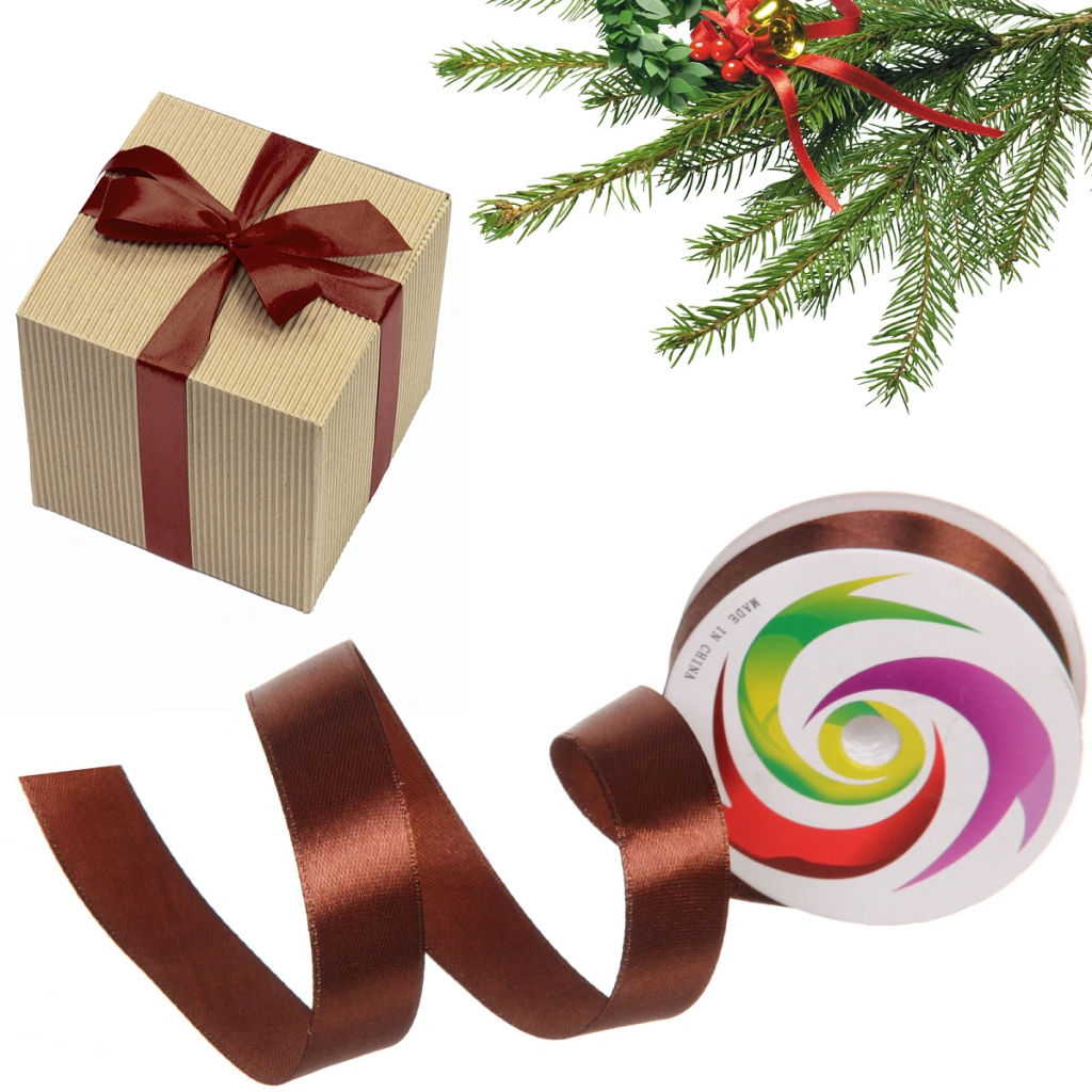 Цена за 5 шт. Лента для декорирования "Радуга" 2,0 см, 5 м, Шоколад