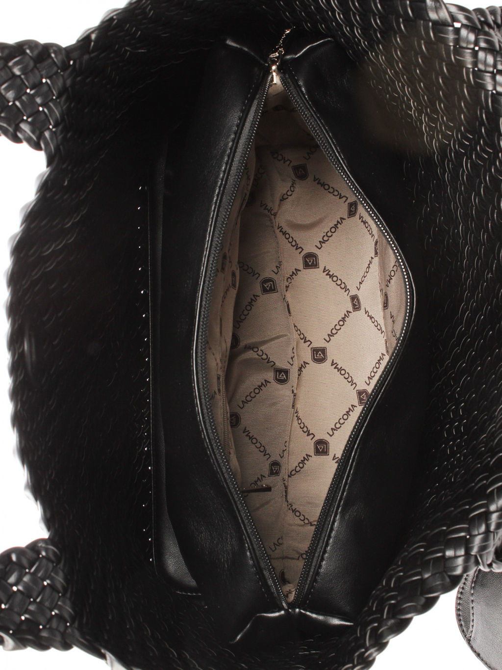 LACCOMA сумка СУ1033-черный эко кожа хлопок  фото 5