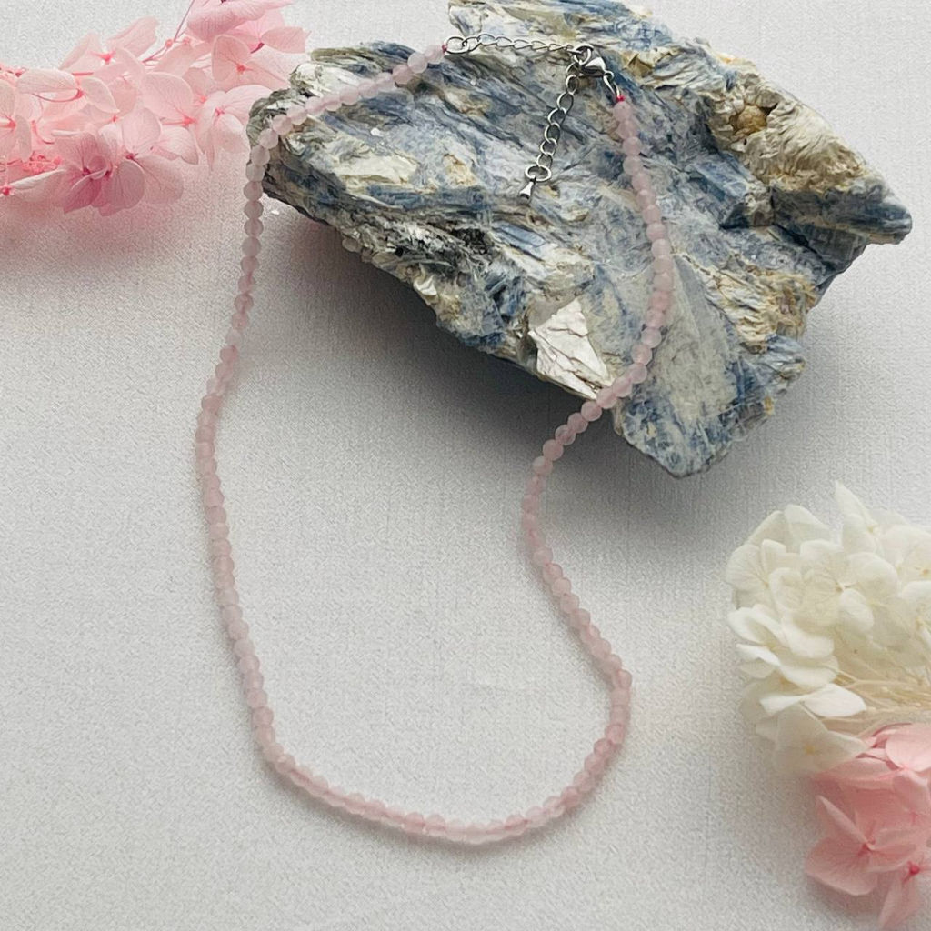 Бусы из Розового кварца огранка 45 см +