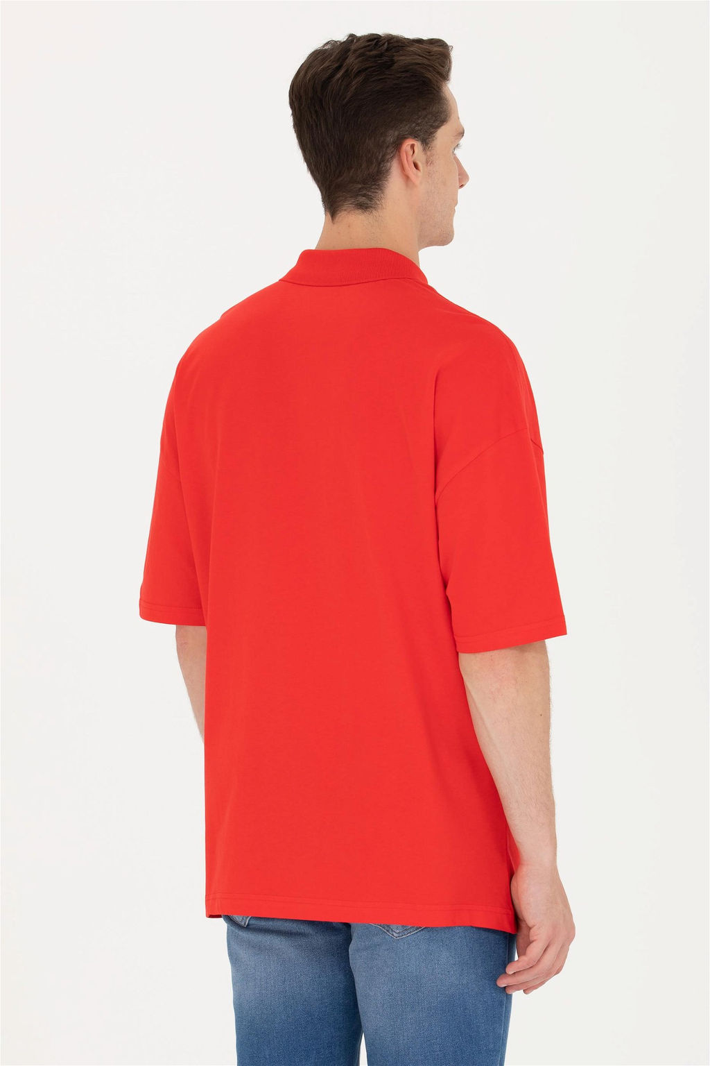 Мужская красная футболка-поло оверсайз - U.s. polo assn фото 5