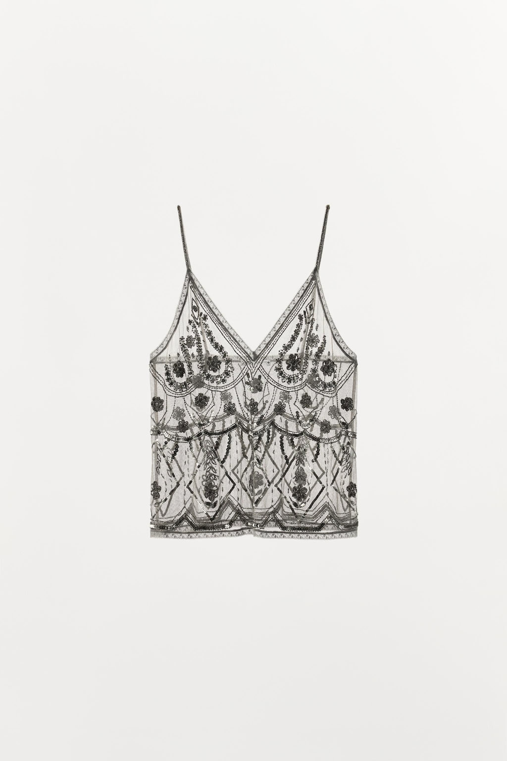 BEADED SEQUIN TULLE TOP - Zara фото 3