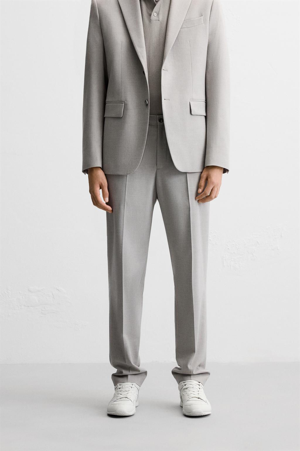 TEXTURED SUIT TROUSERS - Zara фото 2
