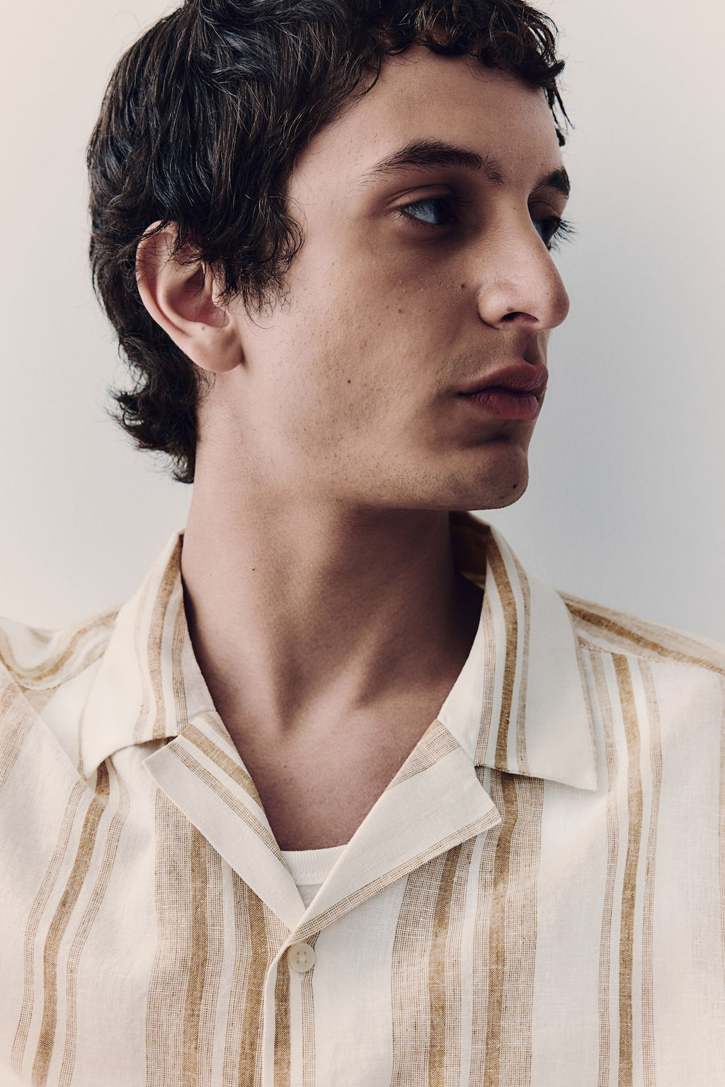 Camisa resort en mezcla de lino Regular Fit