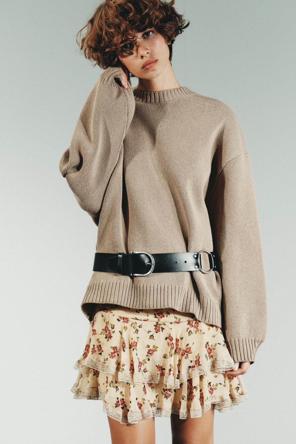 FLORAL RUFFLE MINI SKIRT - Zara фото 3