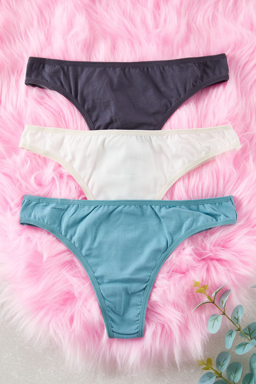 TRENDYOLMILLA Siyah-Beyaz-Ten 3lu Paket Pamuklu Tanga Orme Kulot THMSS21KU0135  фото 48