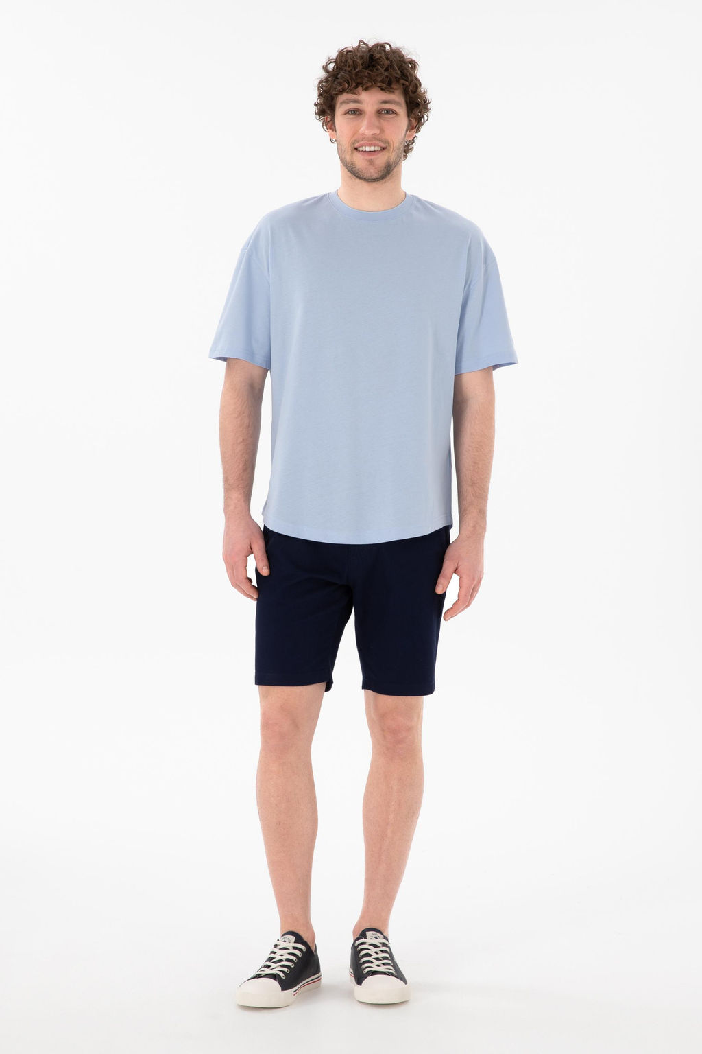 Erkek Long Fit Bisiklet Yaka A__k Mavi Basic Ti__rt Sepette S_rpriz _ndirim - U.s. polo assn фото 5