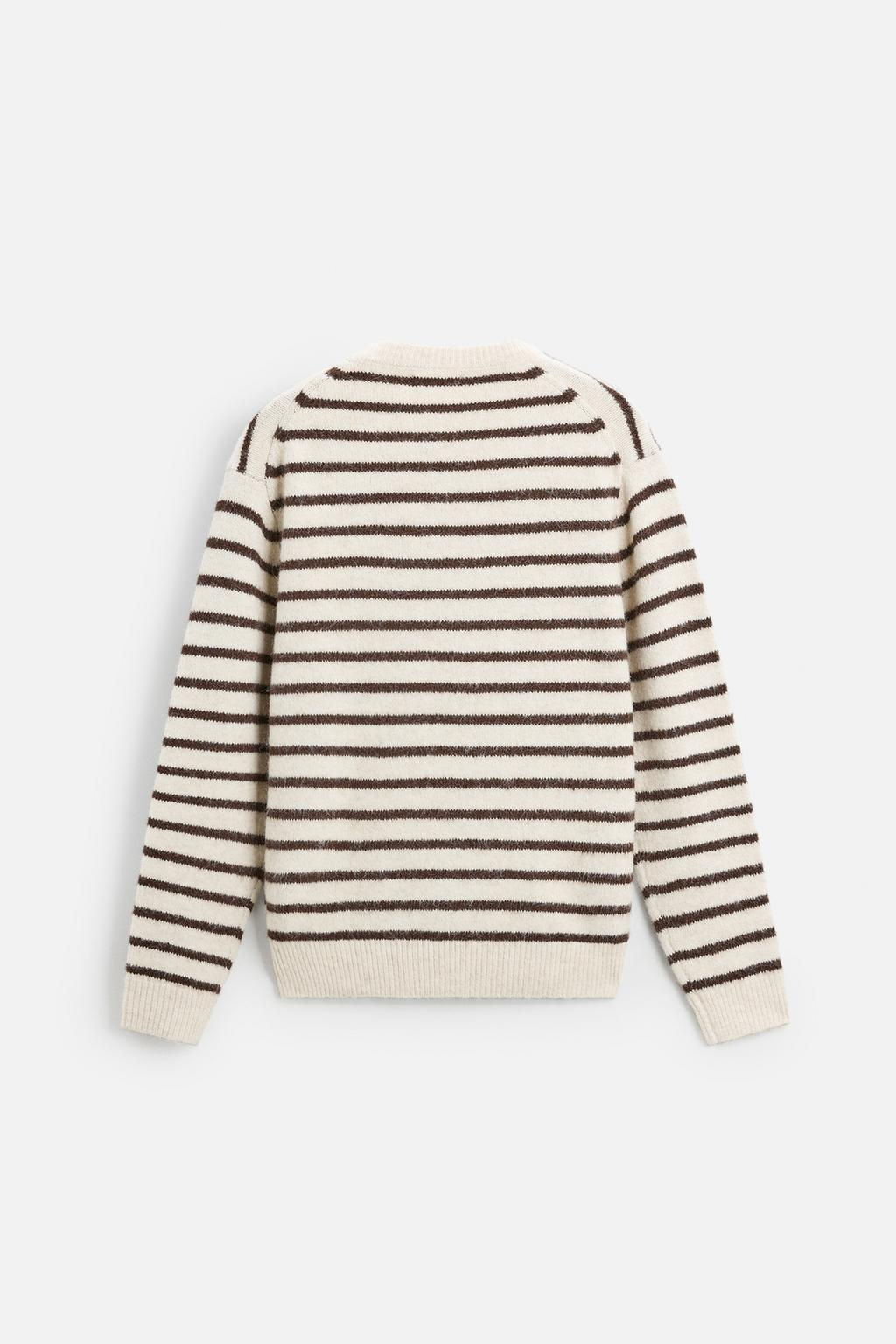 TEXTURED STRIPE SWEATER - Zara фото 6