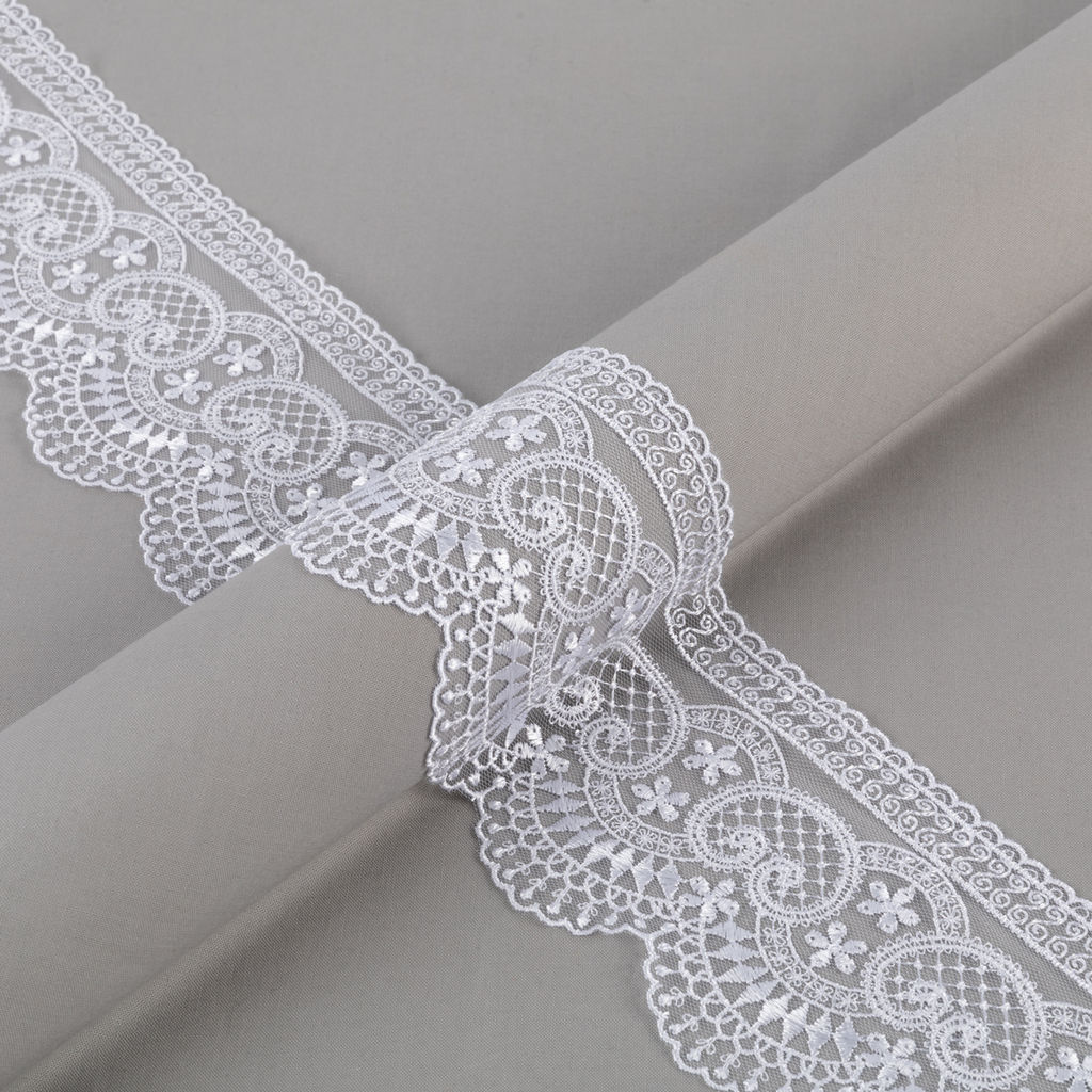 Кружево Gamma сетка 92 мм GKM-9201 в пакете 8.8 м 0.2 Турция TL001WH белый