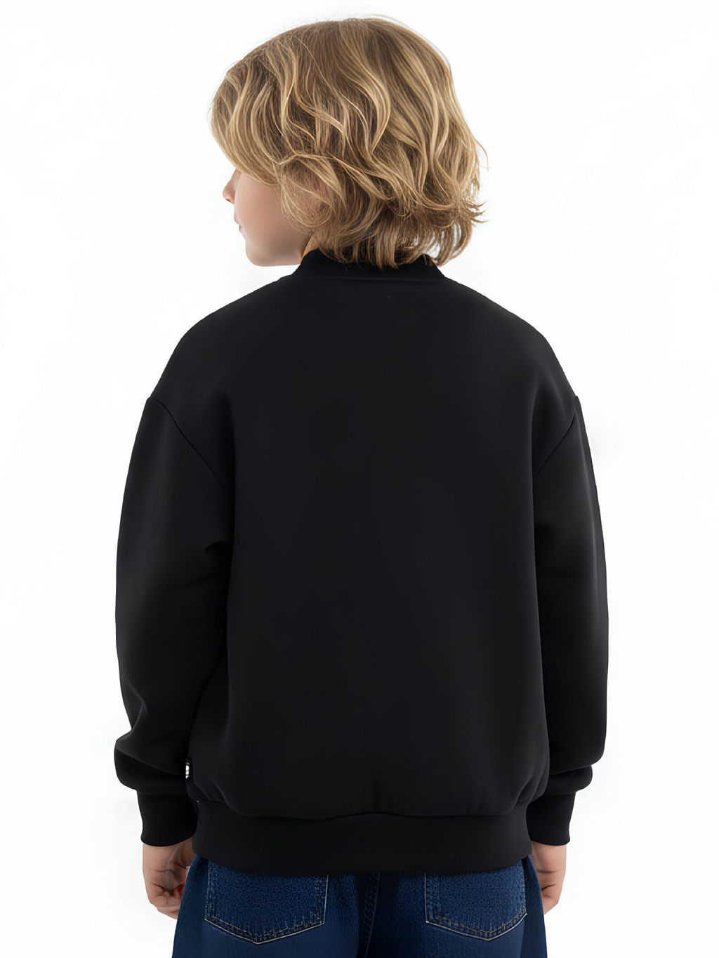 Джемпер на молнии с боковыми карманами 22-7015 черный - Mini maxi фото 2