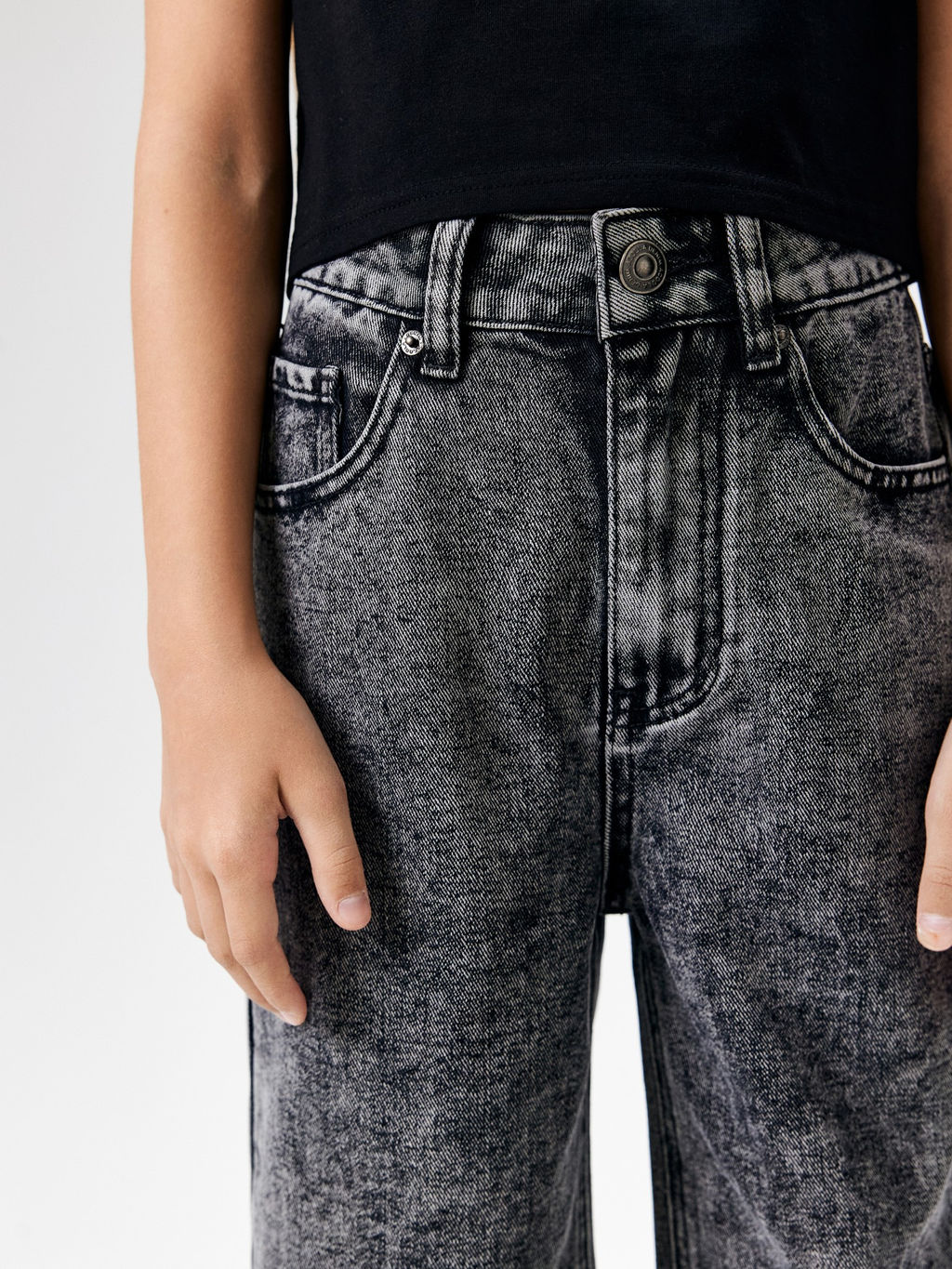 ACOOLA / Брюки джинсовые детские для девочек Surya серый  фото 5