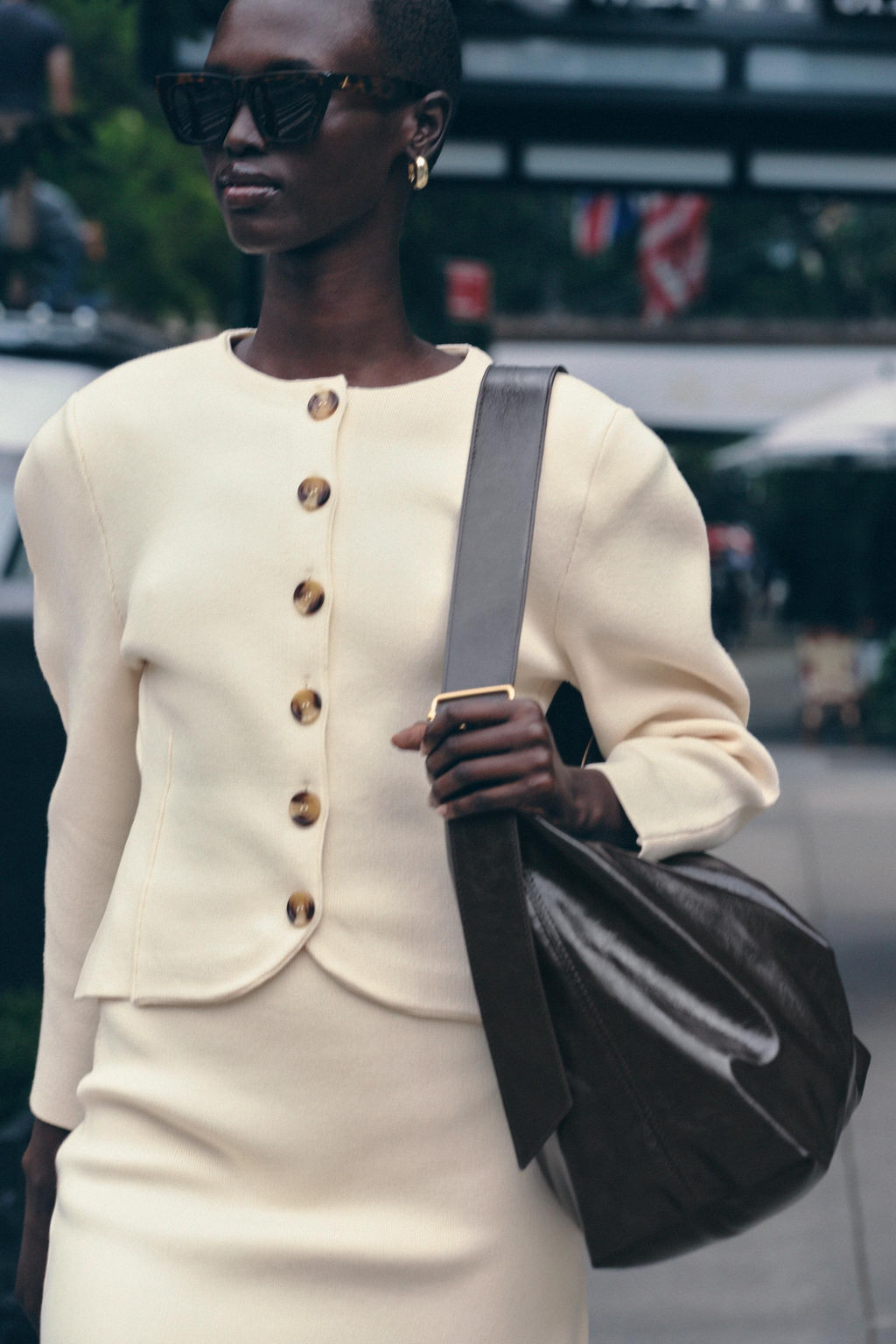 FITTED CARDIGAN WITH BUTTONS - Zara фото 6