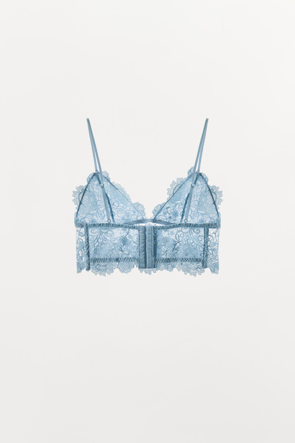 BRALETTE TRIANGULAR ENCAJE / Azul claro - Zara фото 5