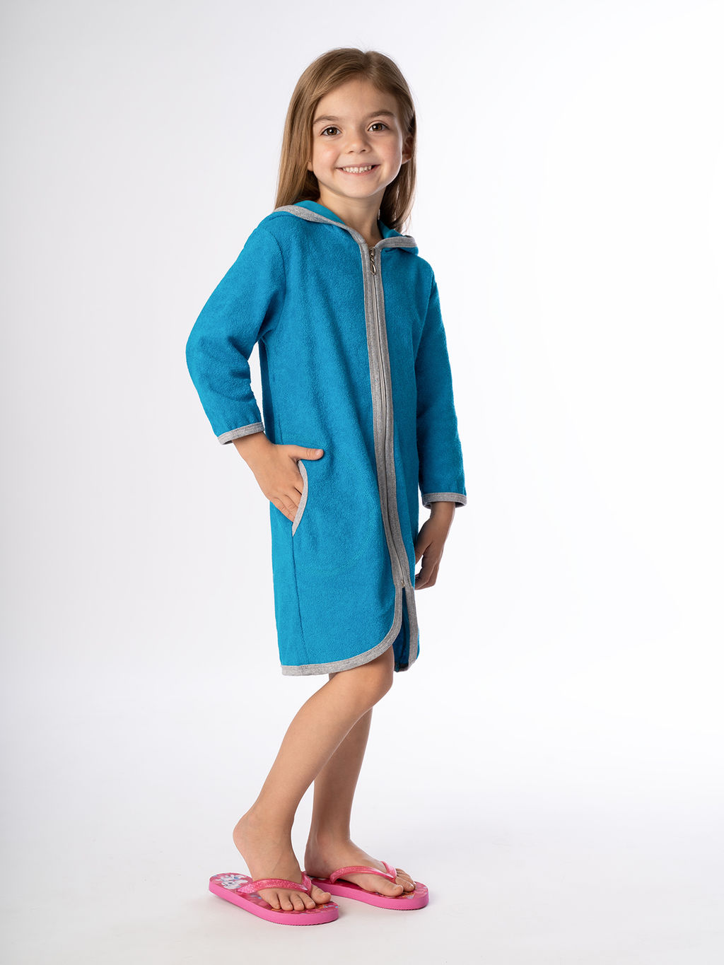Халат детский бирюза 906 (134, 68)