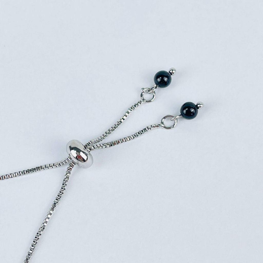 Браслет регулируемый с черным Турмалином (Шерл) от 16 см