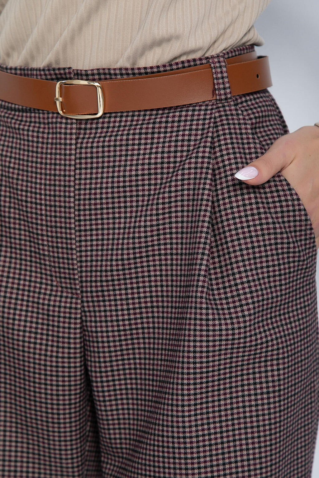 Брюки Джиллиан (коричнево-бордовые) Б12118 - Lt collection фото 3