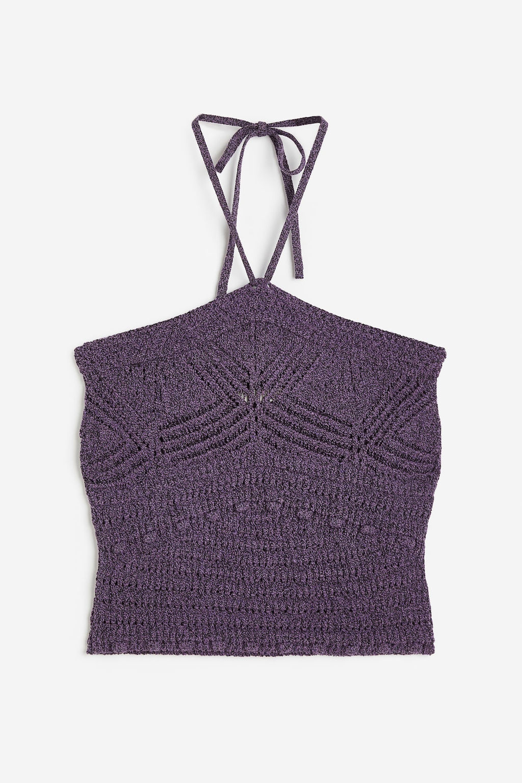 Top halter en punto pointelle