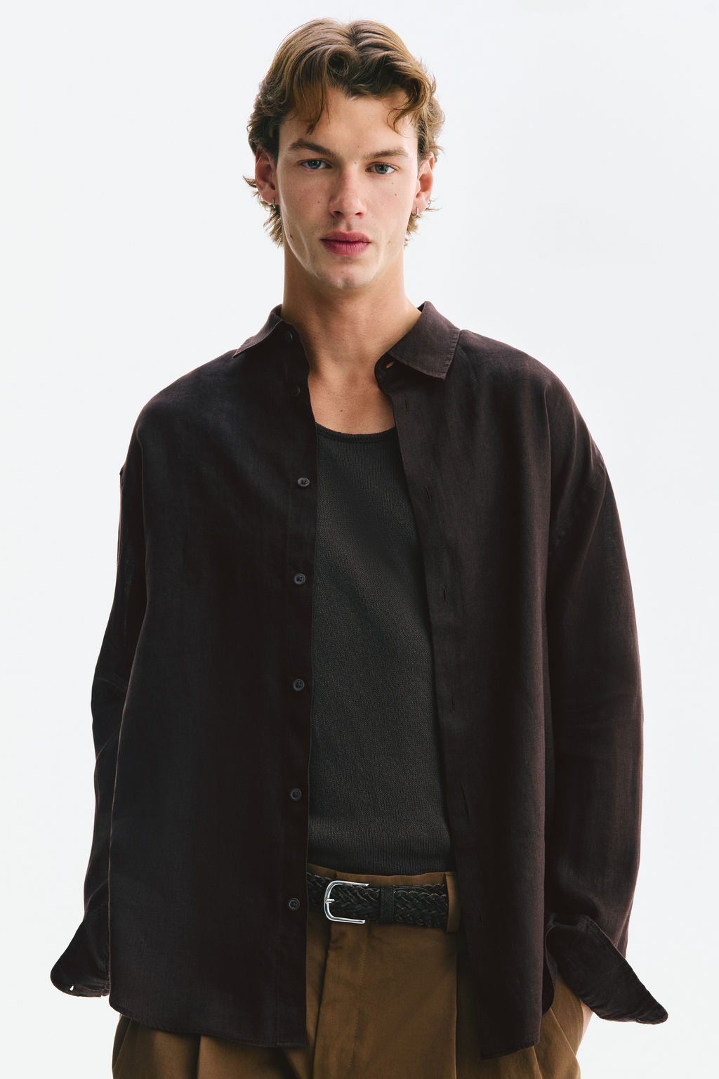 Camisa de lino Relaxed Fit - H&m фото 5
