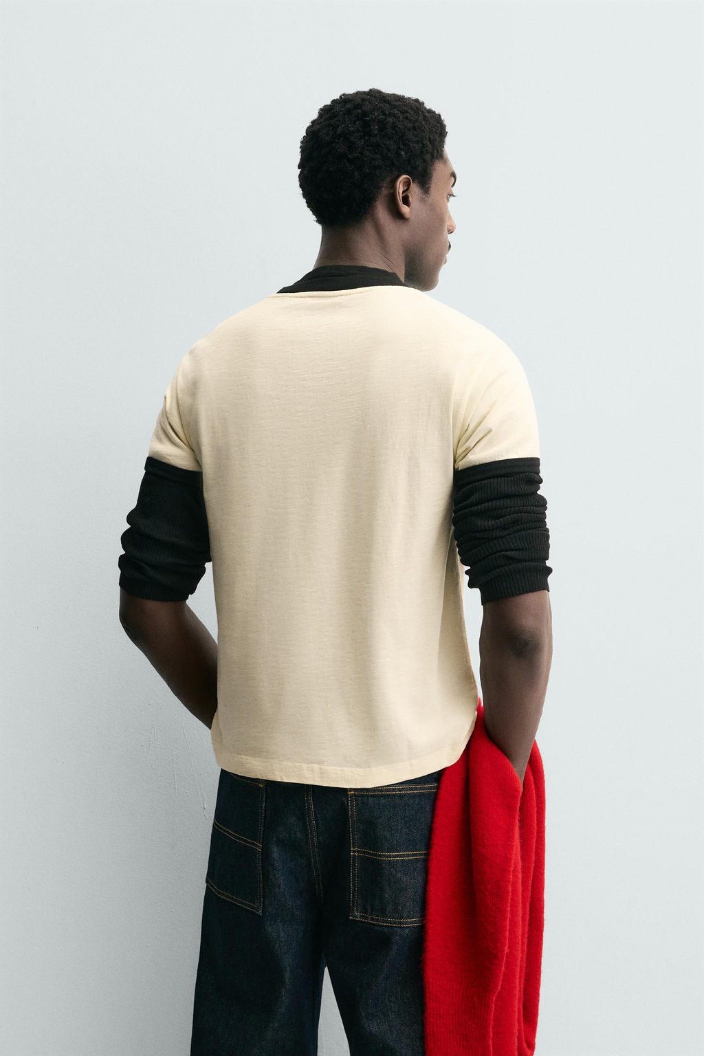 RIB T-SHIRT WITH CONTRAST HEART - Zara фото 11