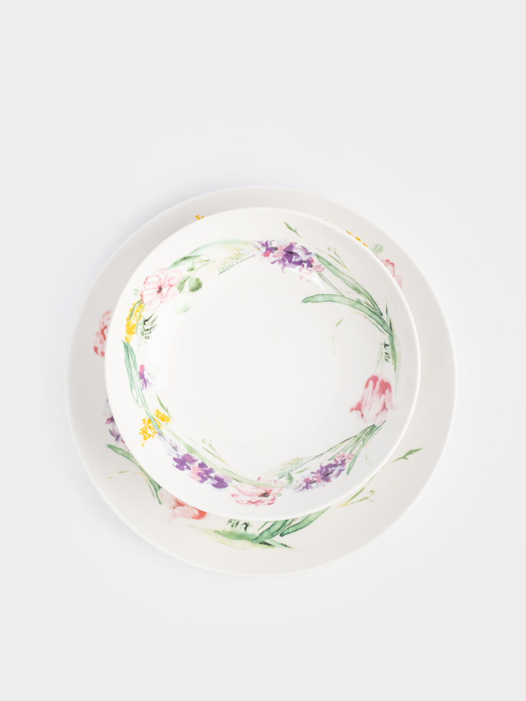 Сервиз обеденный, 6 перс, 18 пр, фарфор P, белый, Акварельные цветы, Bouquet - Anna lafarg фото 4