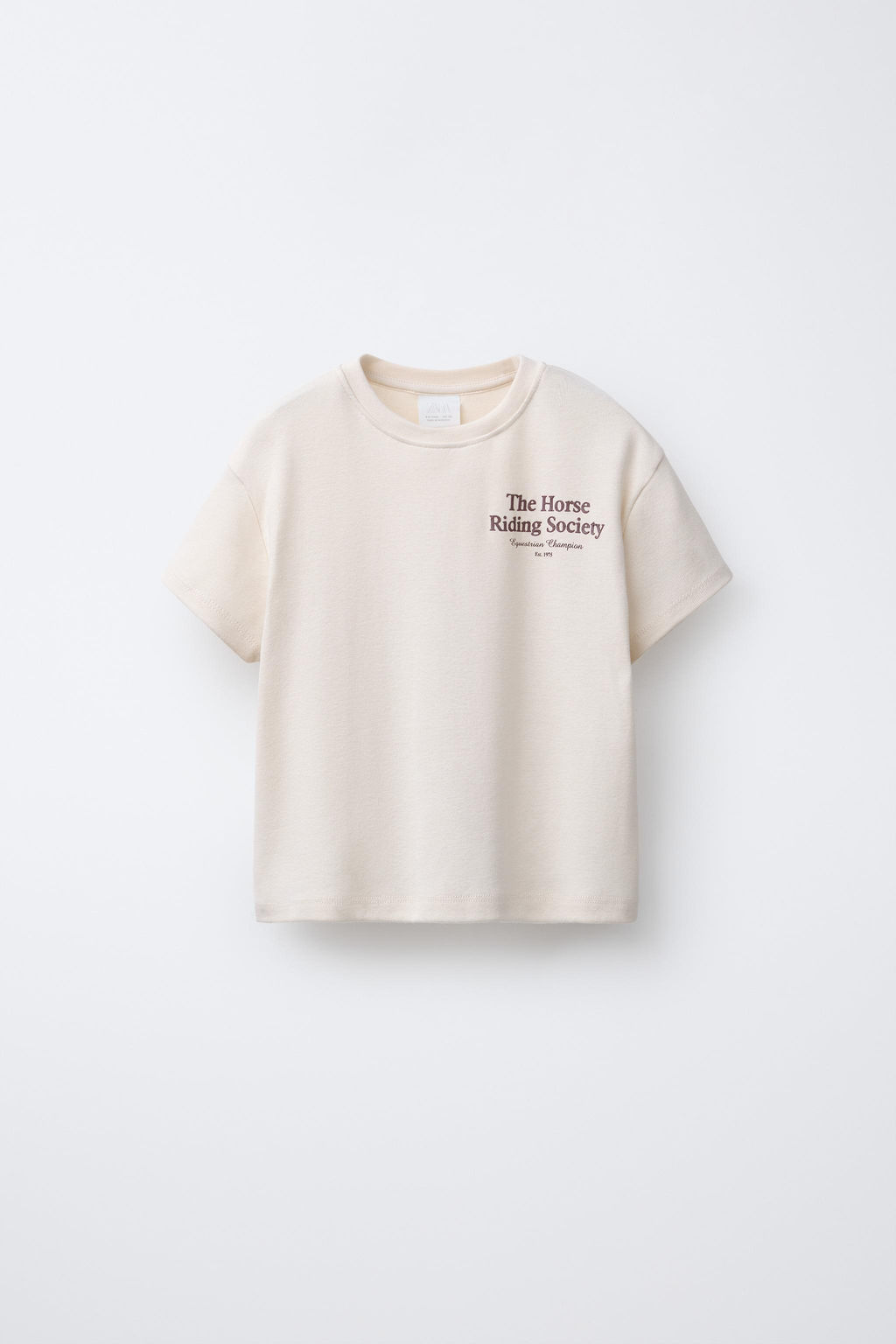 EQUESTRIAN T-SHIRT WITH EMBOSSED TEXT