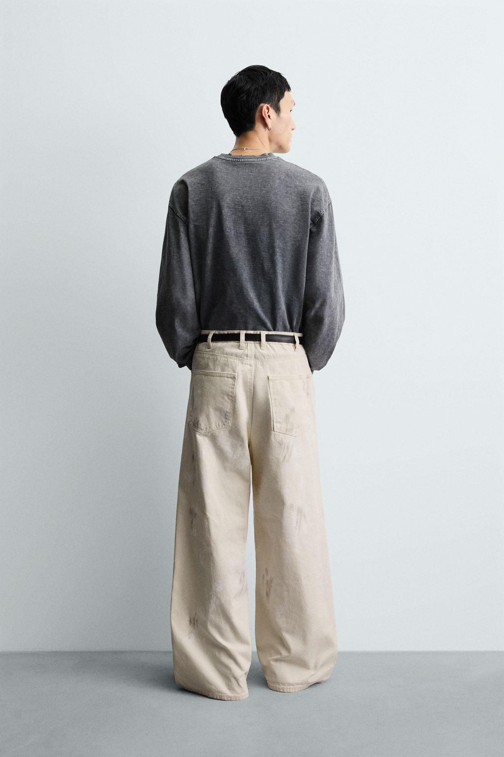 ABSTRACT PRINT TEXTURED TROUSERS - Zara фото 3