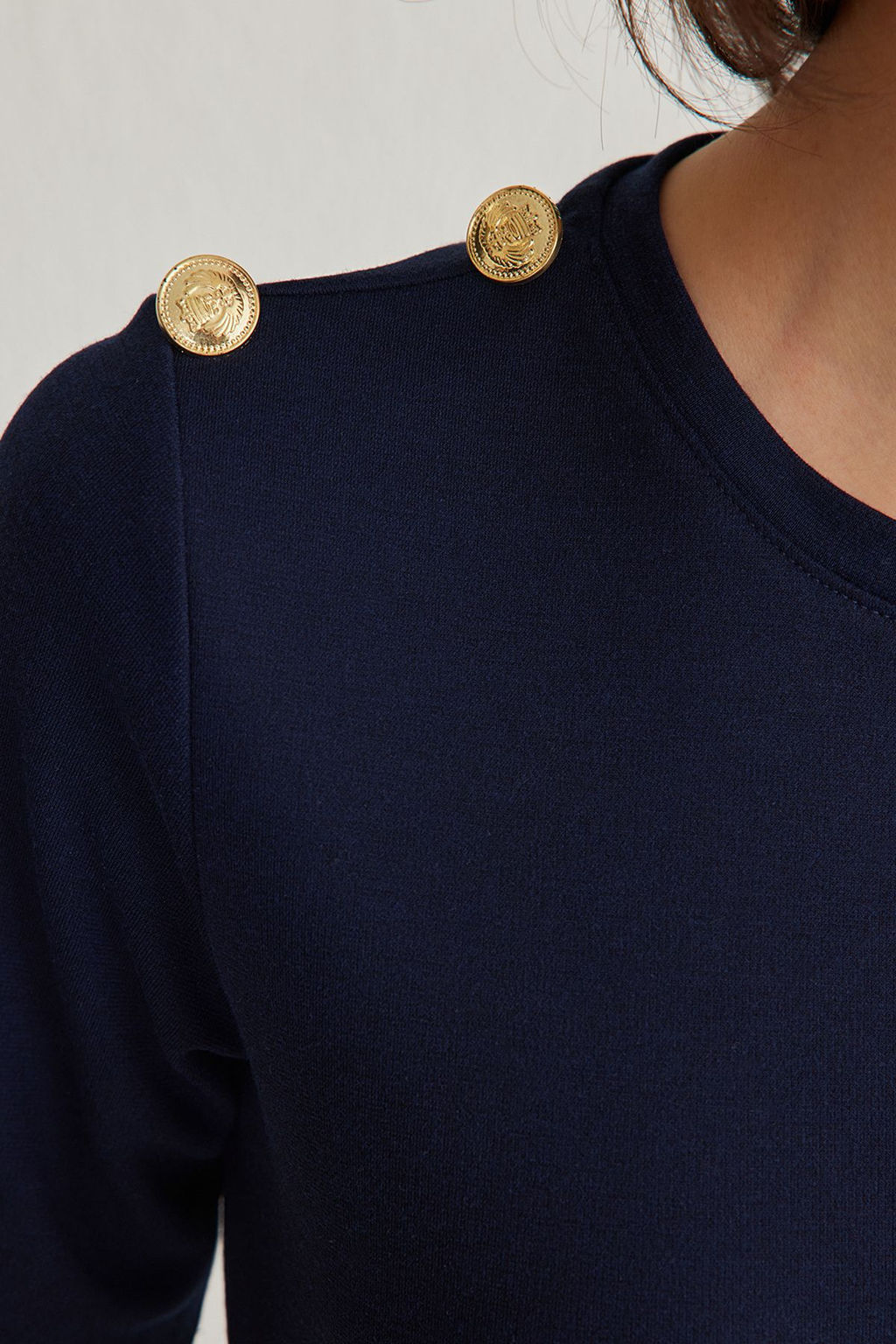 Lacivert A Line/Can Kesim Dugme Detayl? Midi Orme Elbise TWOSS25EL00089 - Trendyolmilla фото 4