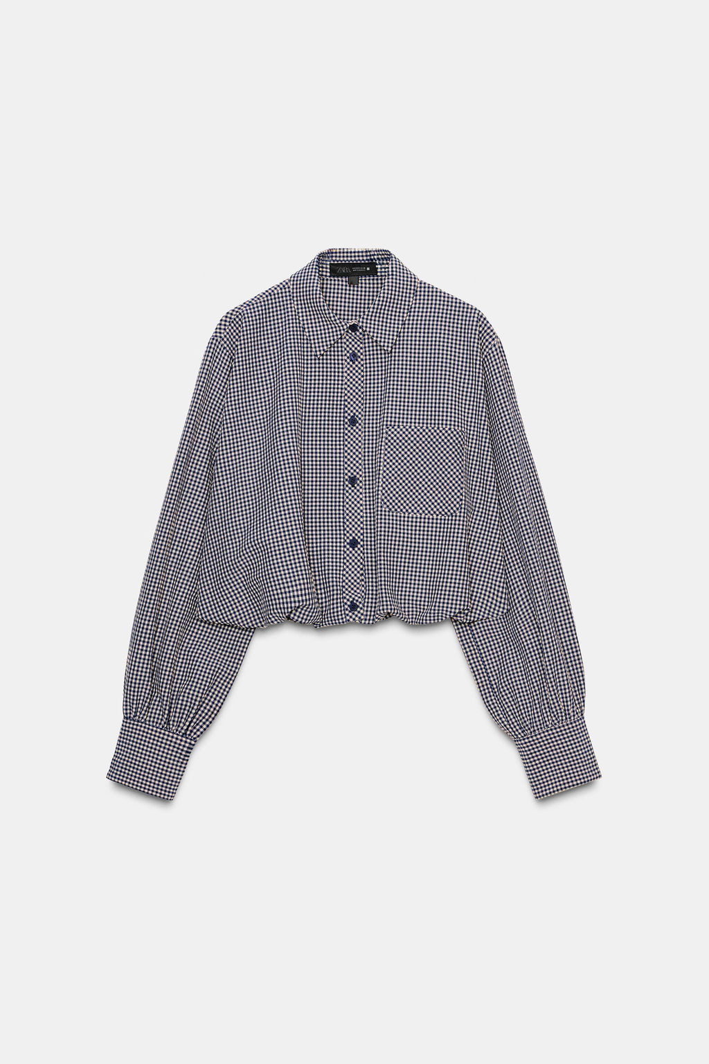 GINGHAM BALLOON SHIRT - Zara фото 5