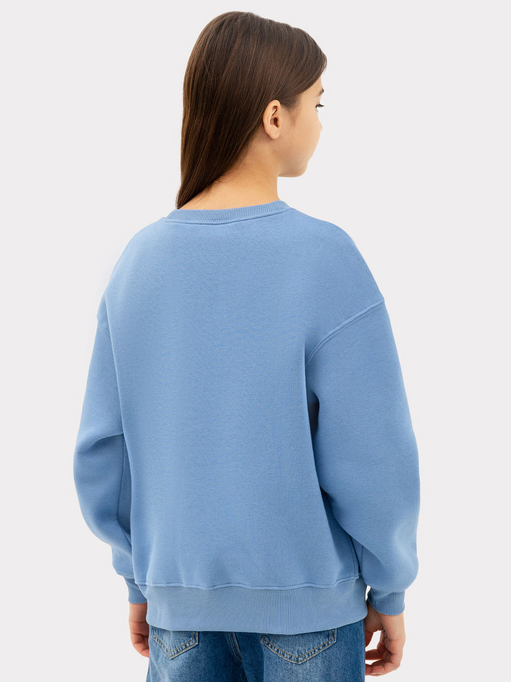 Джемпер для девочек светло-синий с печатью - Mark formelle фото 3