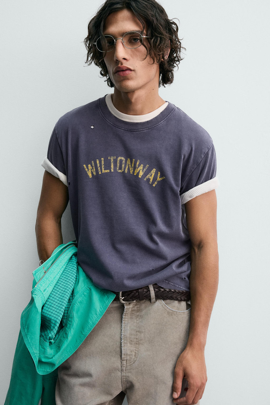 WASHED NUMBER PRINT T-SHIRT - Zara фото 6