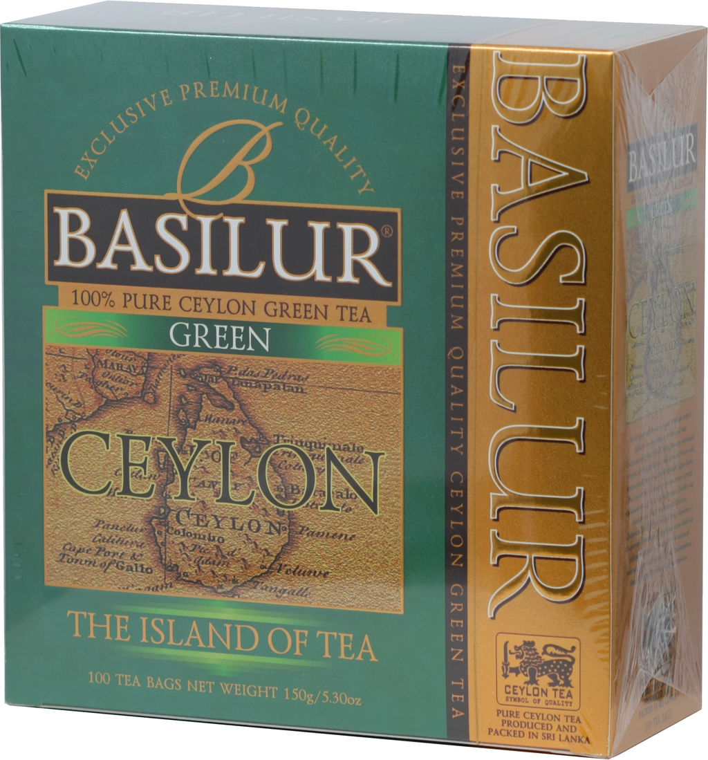 BASILUR. Чайный остров. Green карт.пачка, 100 пак.
